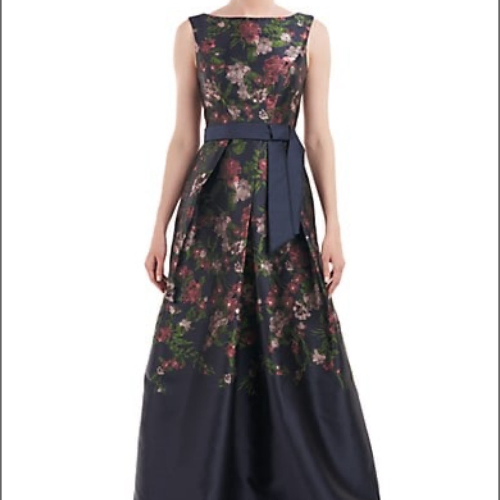 Kay Unger Genevieve Floral Gown